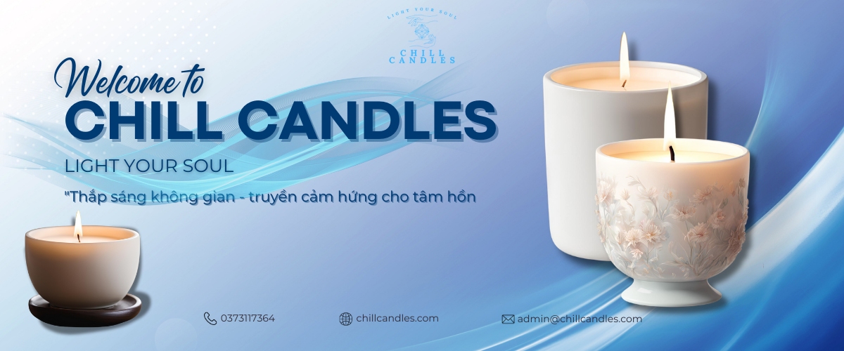 Banner giới thiệu thương hiệu Chill Candles